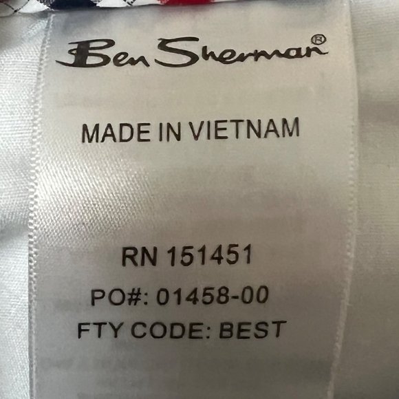 Ben Sherman Micro Print Chambray True Indigo Men's Golf Shorts Size 32 - Picture 8 of 9